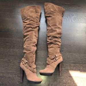 Thigh High Heeled Boots